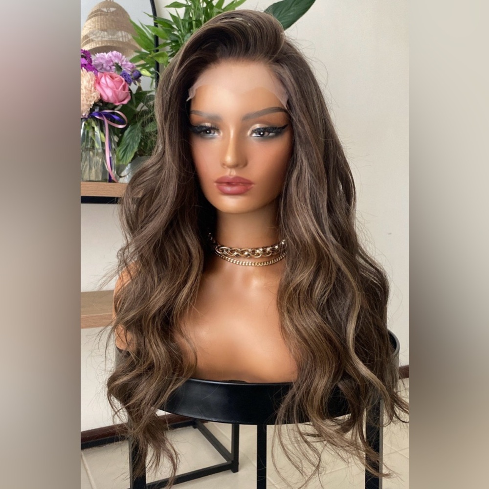 Brown Wavy Lace Front Wig
